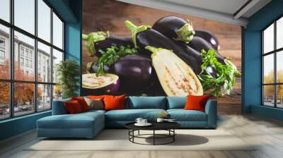 Frsh organic eggplant Wall mural