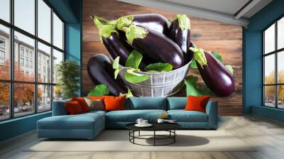 Frsh organic eggplant Wall mural