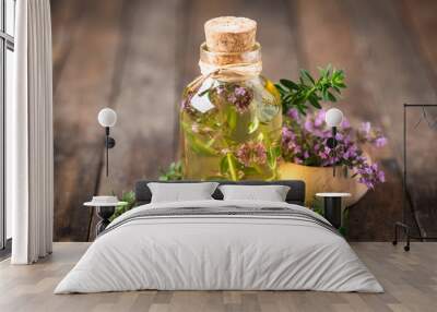 Thyme essential oil Wall mural