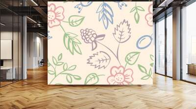 Floral seamless pattern Wall mural