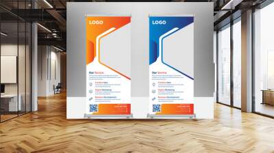 Corporate rollup banner template design Premium Vector
 Wall mural