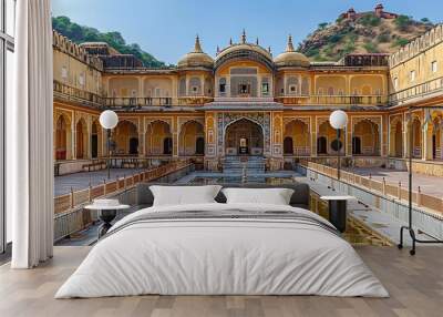 Exploring the Amber Fort in Jaipur, India,  Wall mural