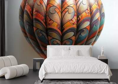 Colorful Hot Air Balloon from Top View Perspective Wall mural