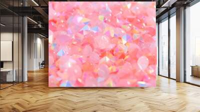 Colorful confetti background. Party popper releasing a burst of colorful confetti and streamers. Birthday themed background, glitter, bokeh, birthday, holiday, celebrate, festive. Wall mural