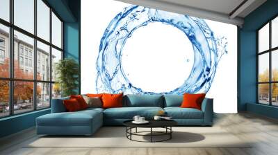 round water gyre splash isolated on white background Wall mural