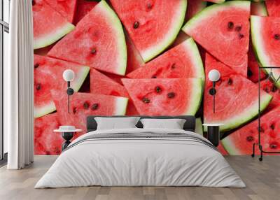 slice of watermelon as textured background Wall mural