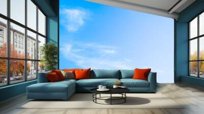 blue sky with beautiful natural white clouds	
 Wall mural