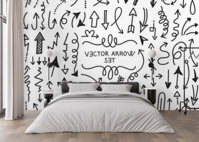 Hand draw arrow vector set 4 Wall mural