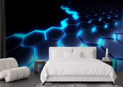 illustration honeycomb technology Wall mural