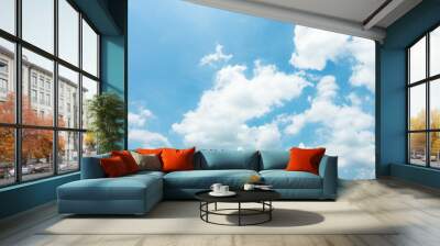 clear blue sky background,clouds with background. Wall mural