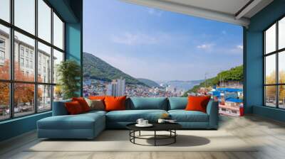 panorama, The most beautiful Viewpoint Gamcheon Culture Village Busan(pusan), South Korea Wall mural