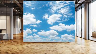 panorama clear blue sky background,clouds with background. Wall mural