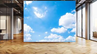 Panoramic view of clear blue sky and clouds, clouds with background. Wall mural