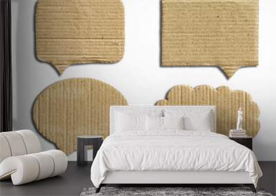 paper speech bubbles set Wall mural