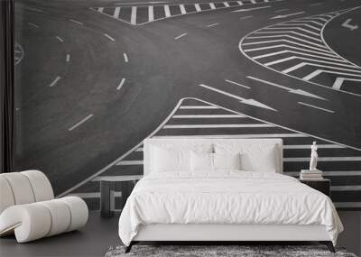 road markings Wall mural