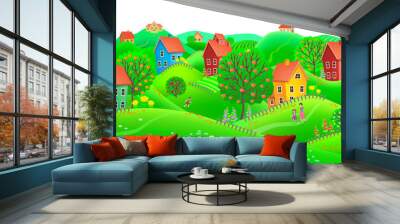 Horizontal summer banner Wall mural