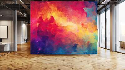 Abstract background with many vibrant colors and textures  Wall mural