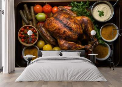 Thanksgiving turkey dinner  Wall mural