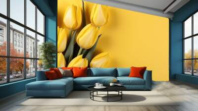 yellow tulips Wall mural