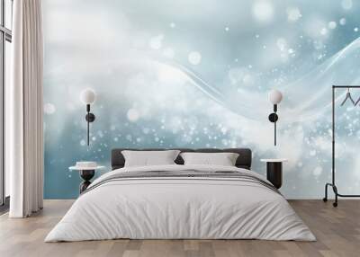 Elegant white and blue luxury background with a bright, softly blurred light effect for a refined aesthetic Wall mural