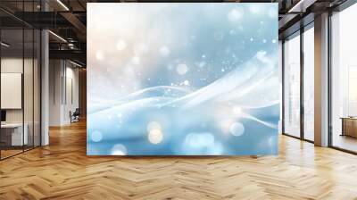 Elegant white and blue luxury background with a bright, softly blurred light effect for a refined aesthetic Wall mural