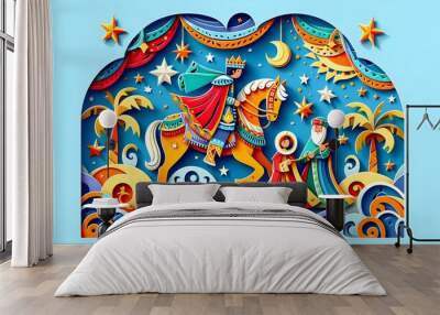 Pesebre Papercut Wall mural