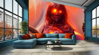 cyborg pumpkins alien  Wall mural