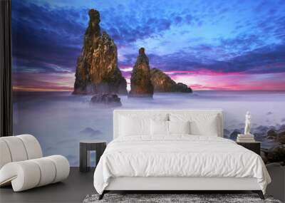 Landscape of madeira island - Ribeira da Janela rocks Wall mural