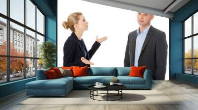 Professional conversation between businesspeople Wall mural