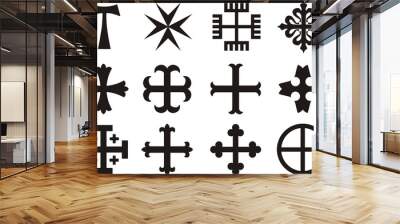 Vector crosses - religious symbols Wall mural