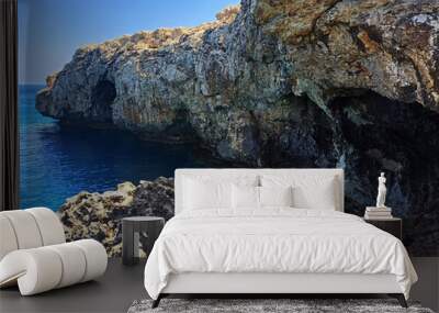 sea and rocks in cyprus Wall mural