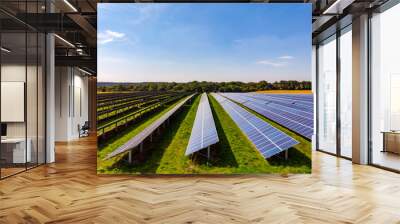 Solar panel power station landscape photography Wall mural