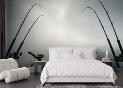 Morning fishing scenery Wall mural