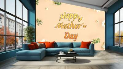 Wishes, mother's day, background, colors, pattern, beautiful, pa Wall mural