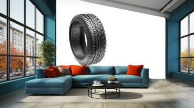 black rubber tire 3d illustration Wall mural