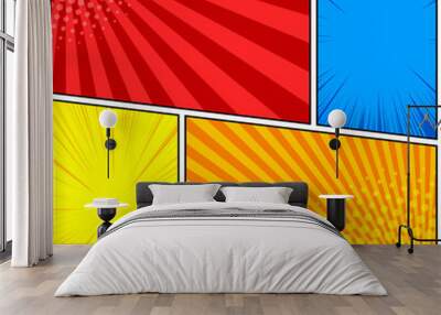 Comic book page background Wall mural