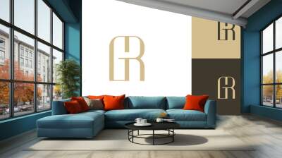 Luxury letter GR monogram logo design vector Wall mural