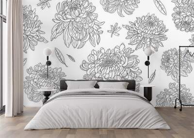 Chrysanthemum Pattern 001 Wall mural