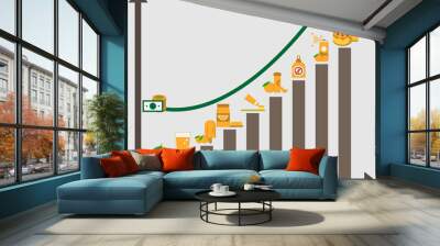 Increase product value to increase profit vector Wall mural