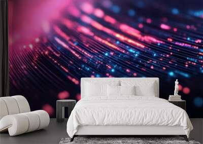 Cybersecurity with vibrant data, sleek design. Wall mural