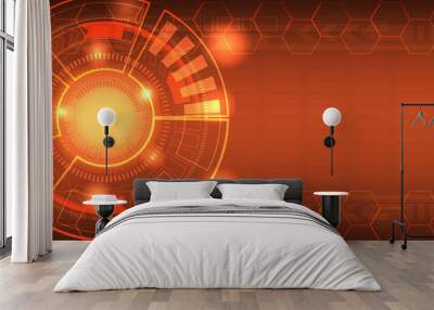 vector of abstract background technology concept about power energy and reactor Wall mural