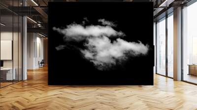 Single Cloud isolated on black background  Wall mural