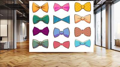 bows vector set collection graphic clipart design Wall mural