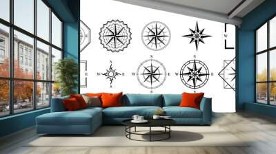 compass vector set collection graphic clipart design Wall mural