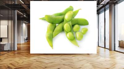 edamame beans isolated on white background Wall mural