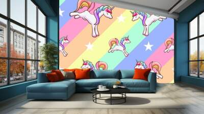 unicorn vector pattern graphic design Wall mural