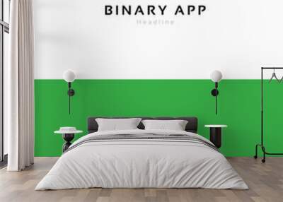 Binary application logo template. Wall mural