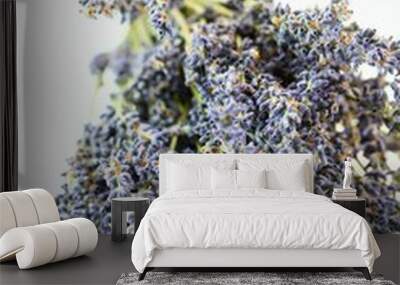 Aromatic bunch of lavender flowers - isolated  Wall mural