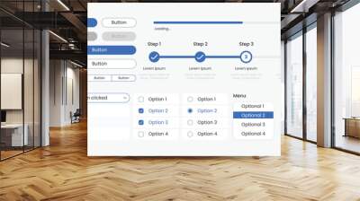 ui kit for modern web design Wall mural
