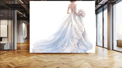 bride in wedding dress Wall mural